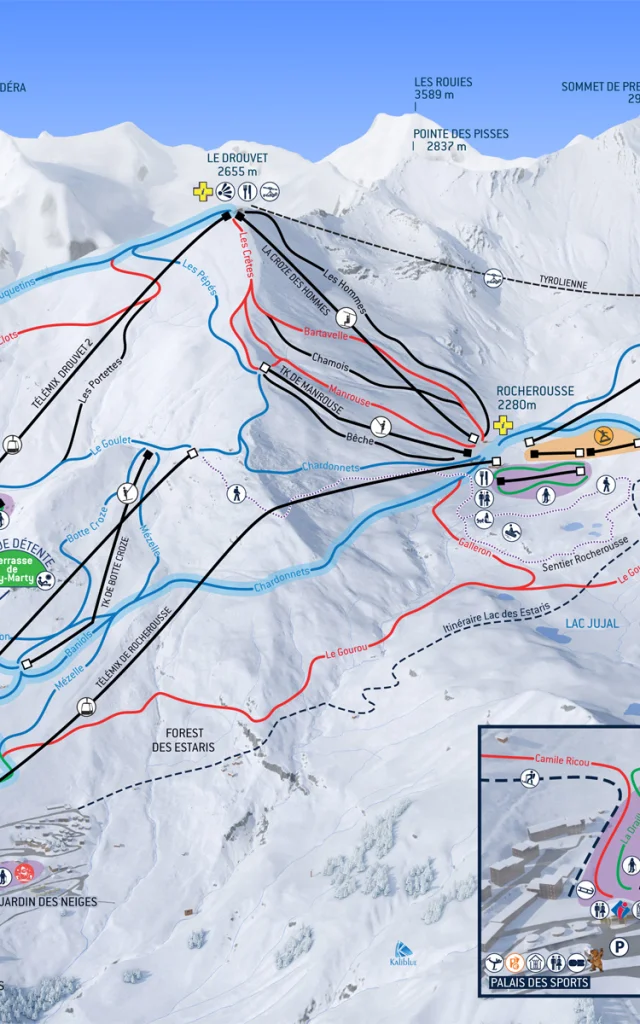 Orcières piste map