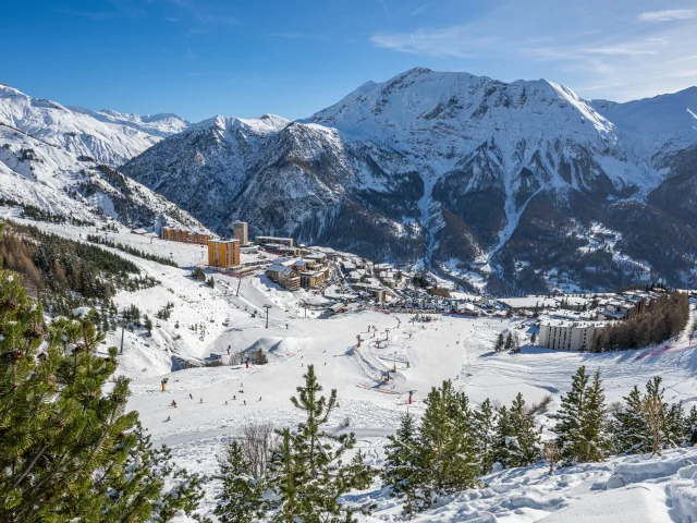 The resort in winter