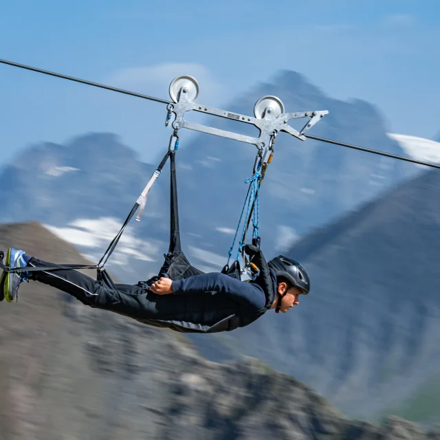 Tyrolienne à Orcières