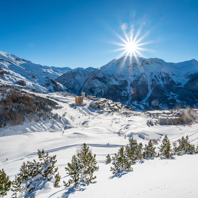 Orcières Merlette 1850 en invierno