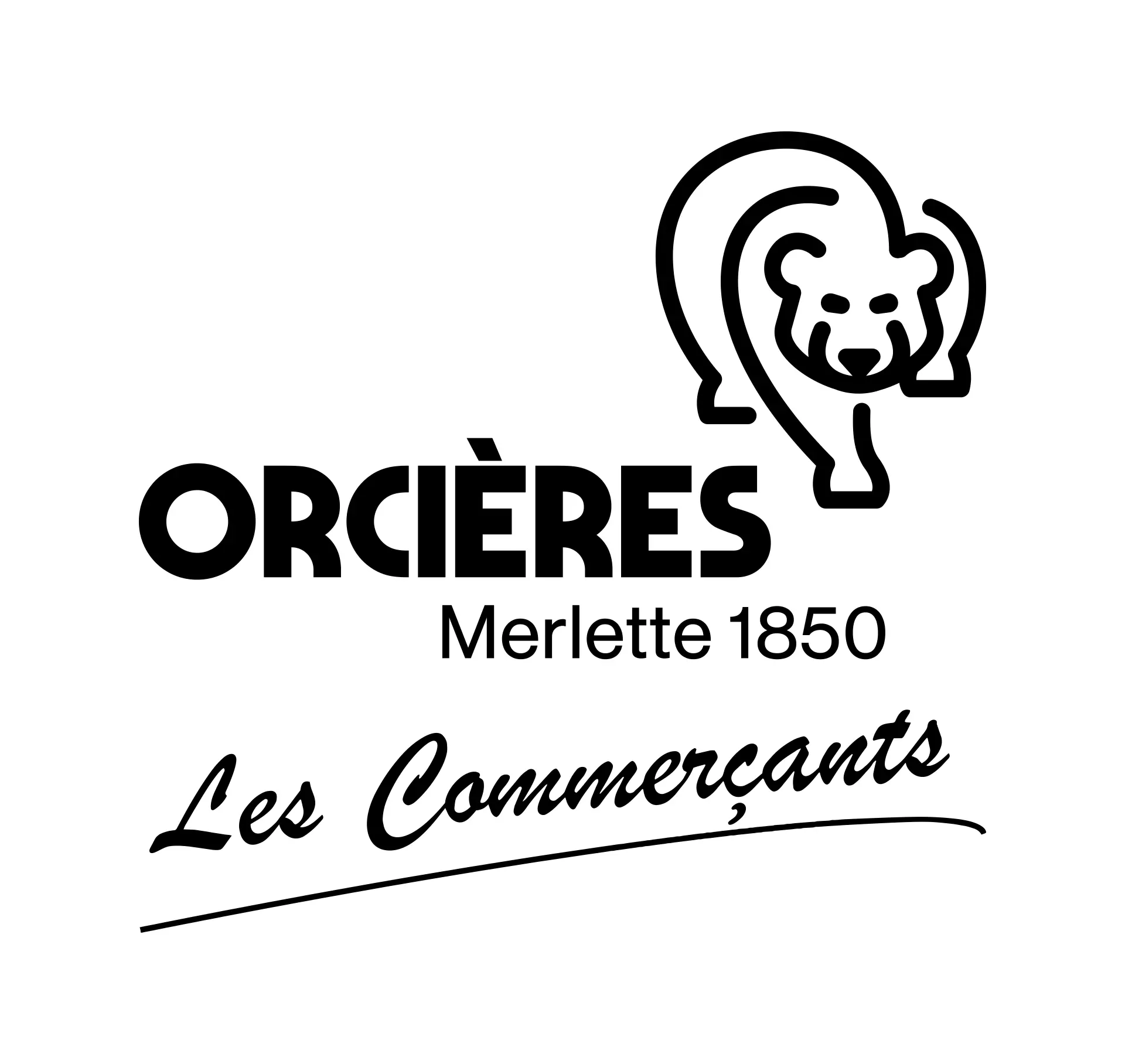 Logo Les Commercants Orcieres Noir