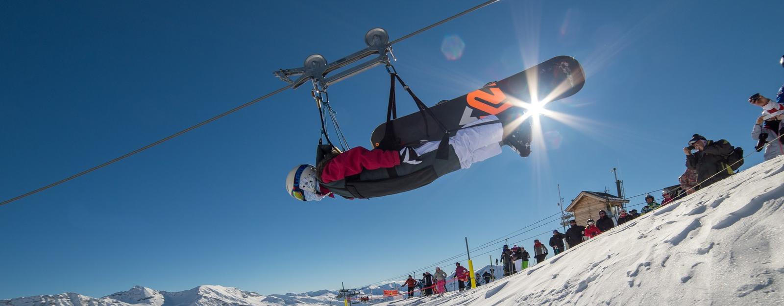 Orcières's zip line (© Gilles Baron)