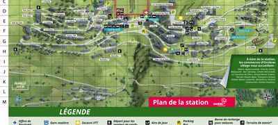 Plan de la station d'Orcières Merlette 1850