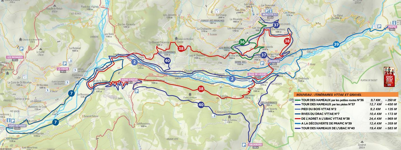Download the entire Orcieres's MTB area map