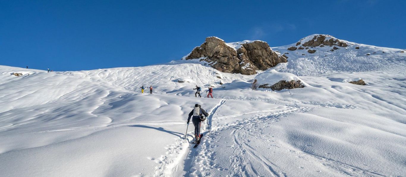 Ski touring in Orcières Merlette 1850 - © Gilles Baron Ski touring in Orcières Merlette 1850 - © Gilles Baron