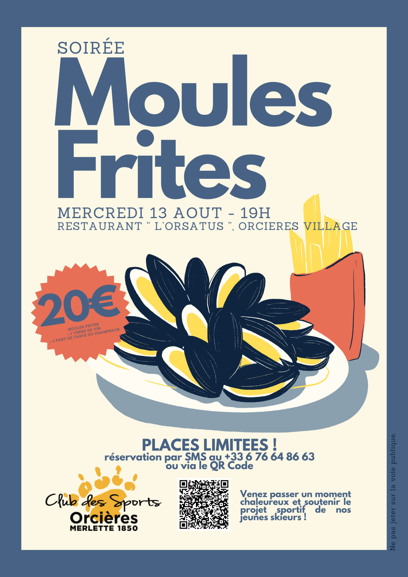 Soirée moules-frites du Ski Club !_Orcières