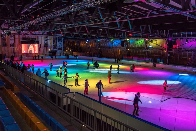 Patinoire en nocturne - © Gilles Baron