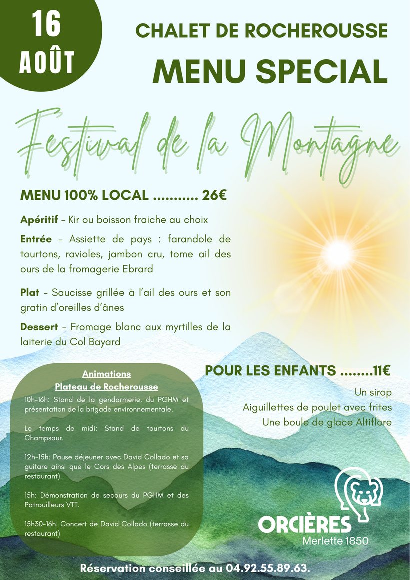 Menu Festival de la Montagne_Orcières - © Menu Festival de la Montagne_Orcières