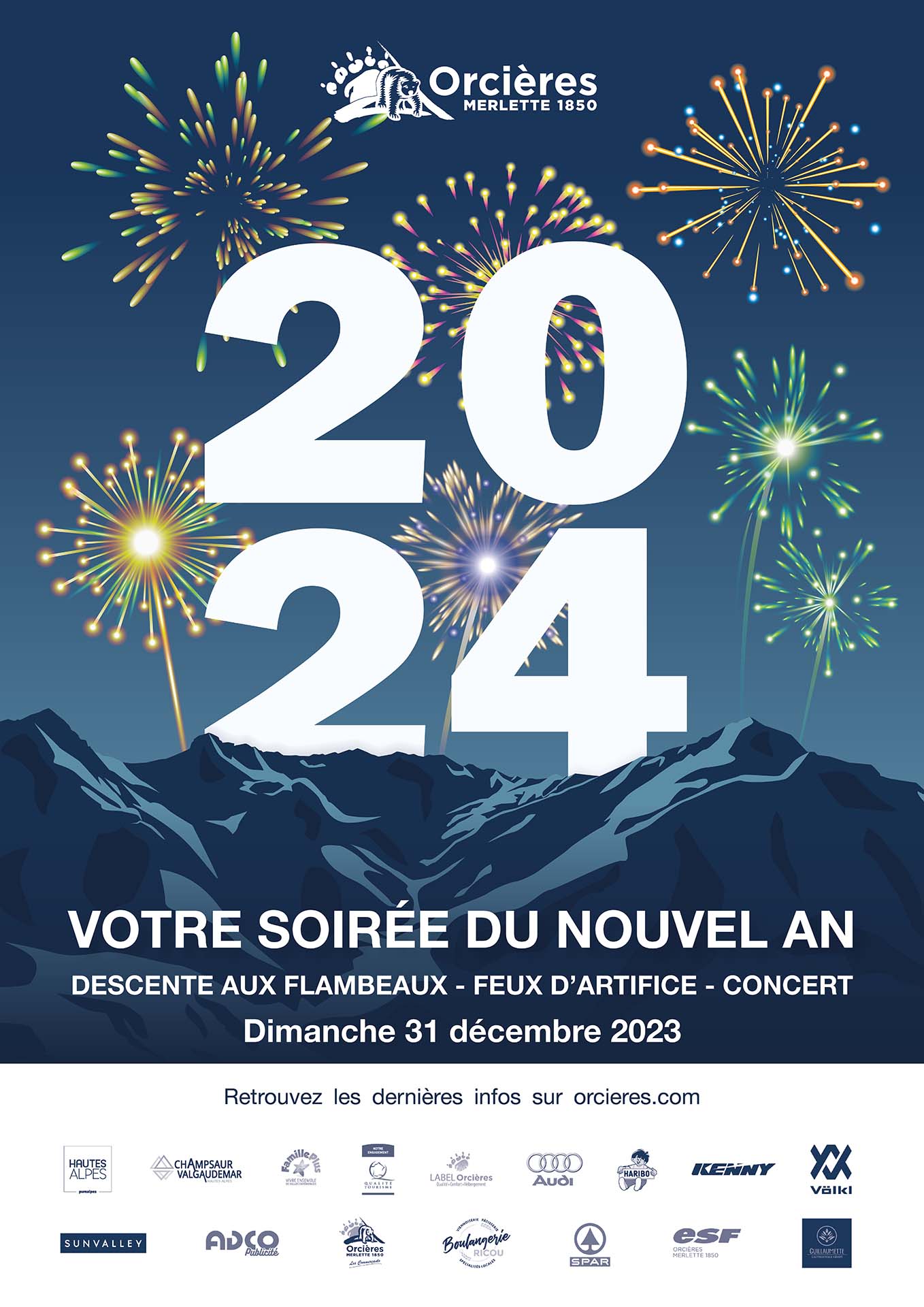 Nouvel an 2024 à Orcières - © OTO - Charley Tovagliari